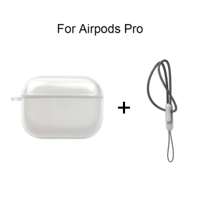 Clear Soft TPU Earphone Case for Airpods 4 3 2 1 Pro Pro2 Shockproof with Lanyard Strap Airpods Transparent Charging Case Cover