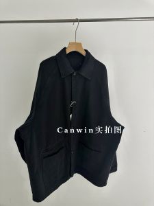 Fall 2025 New Style Neutral Workwear Silhouette Hard Collar Casual Denim Jacket Quick Delivery Loose Fit Regular Thickness