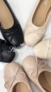 D55 #รองเท้าคัทชู ดีเทลโบว์เล็กๆ คือน่ารักแบบตะโกน! แมทช์กับชุดนักศึกษา ชุดทำงาน SHOELISM #รองเท้าผู้หญิง