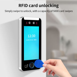 Lucking Door 5in TCP IP WIFI AI Dynamic Biometric Fingerprint Face Recognition Attendance Access Control Machine 1080P HD Screen