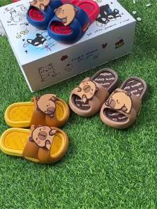 Summer Children Slippers Boys Non Slip Soft Soled Bathroom Slippers 3-10 Years Old Girls Cute Cartoon Capybara Home Slippers