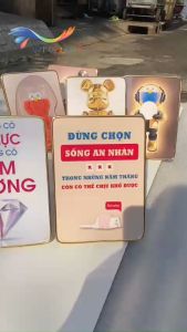 Tranh tráng gương để bàn Tranh động lực Slogan Kích thước 15x21cm