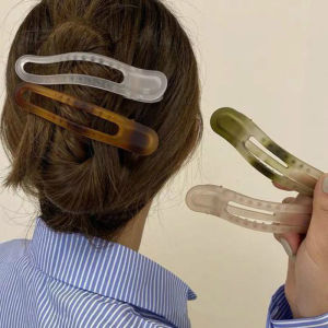 Acrylic Hair Clips Matte Duckbill Hair Claws Crab Barrettes Bow Solid Color Hair Accessories For Women Hairpin Ponytail Headwear