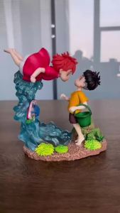 Bandai | Ponyo on The Cliff Figure Ponyo Sou Sky Seagal Figure Pvc Statue Anime Action Figurine Collection Model Doll Toys Birthday Gifts