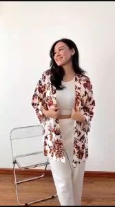 Cardigan Kimono Oversize Batik Outer Kimono Cardigan Wanita Katun