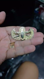 EOD bomb squad molder type brass materials size 4.5cm to 2.5cm Gold and siilver plated with box