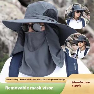 HUIESON Adjustable Wide Brimmed Sun Hat in Cotton and Linen - Perfect for Outdoor Activities Available in Black Gray Khaki and More