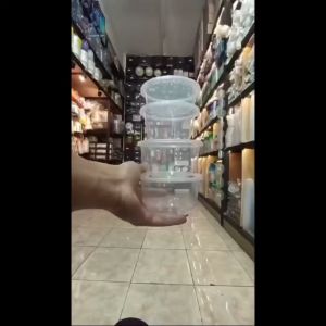 KLIR Thinwall Mangkok Plastik Bulat Bowl Mangkuk Puding Jelly Sayur 200ml isi 25 + tutup