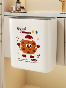 evesigar | Convenient Mounting Household Trash Bin No Lid Bend Free For Kitchen And Bathrooms