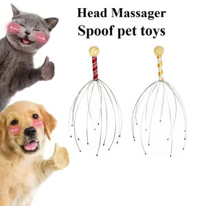 1/2/4PCS Random Color Pet Cat Dog Massage Claw Head Massager Head Scratching Octopus Scalp Non Soul Extractor Cats Dogs Toys