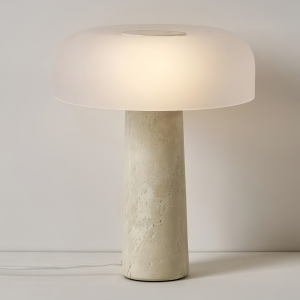 Nordic Modern Cave Stone Lamp Designer Living Room Bedroom Study Glass Mushroom Decoration Artistic Side Table Lamp
