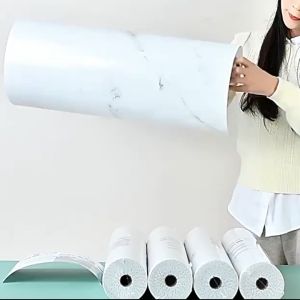 3m 3d Foam Adhesive Backed Wallpaper Sticker Waterproof And Moisture-Proof Sticker Self-Adhesive Peel Bonding Contact Paper Marble Designed Pvc Floor Coiled Material Wall Surface Decoration Renovation Sticker