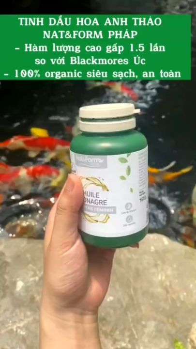 Viên tinh dầu hoa anh thảo Nat & Form Huile D’Onagre Pháp