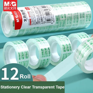 6/8/12/24/36/120 Rolls Crystal Clear Transparent Stationery Tape for Dispenser Gift Wrapping Tape for Office School and Home