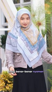 ASZUA Scarves Zahira Hijab Square Luxury Scarf Jilbab Muslimah Import Quality