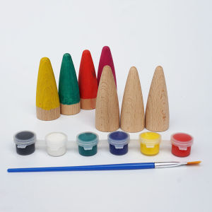 Đồ Chơi Khối Hình Nón Nhỏ Dễ Thương Bằng Gỗ Thực Tế Đồ Chơi Mở Cửa Cho Trẻ Mẫu Giáo Đồ Trang Trí Bàn Học Đồ Chơi Trẻ Em
