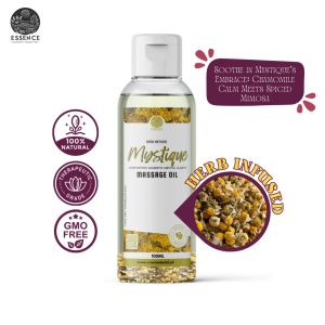 Essence Harmony Collection - MYSTIQUE Premium Herb Infused Massage Oils Aromatic Natural Botanical-Infusedd
