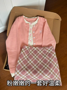 plus Size Womens Pink Plaid Woolen Mini Skirt High Waist A-Line Autumn Winter Trendy Fashion Commute Style Korean Version