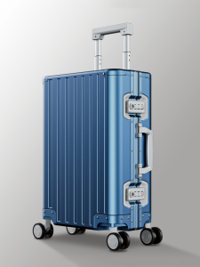 Brand All-Aluminum Magnesium Alloy Luggage Mens and Womens Universal Wheel Durable Trolley Case Password Suitcase 24-Inch 20 Travel Suitcase