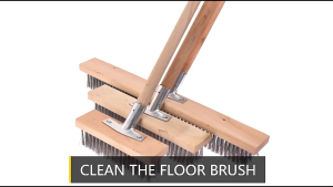 20/30/50CM Stainless Steel Wire Floor Scrub Brush with Handle Stiff Bristles Brush for Garden Moss Patio and Tile Cleaning