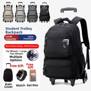 DDOO | Wheel Waterproof Childrens Trolley Backpack