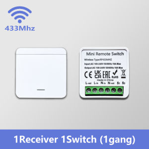 Wireless Light Wall Switch Relay Receiver RF 433Mhz 1/2/3Gang Panel Switch Remote Control Interruptor for LED Lamp