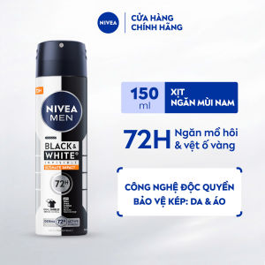 Xịt Khử Mùi Nam NIVEA MEN 150ml Ngăn Mồ Hôi & Mùi Cơ Thể 48H-72H - Deep Darkwood/Extreme/Espresso/Black&White