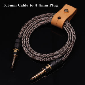 【Stock】HIFI Audio Power Cable Cord Wire CD DVD Player Speaker Audiophile SYRNARN 16 core HIFI Copper 4.4mm Balance to 3.5 mm aux jack input Audio Adapter Cable Male to Male for car zx300 NW WM1Z A ifi