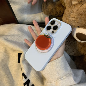 Creative Magnetic Tomato Design Phone Case for  16Promax 14Pro 15New 16 Simplistic  Blue And White Protective Cover