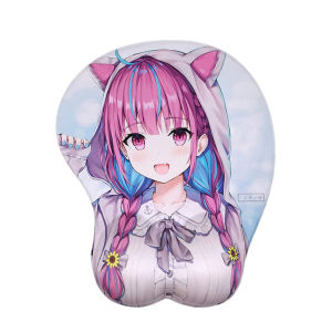 3D Minato Aqua Hololive Kawaii Miếng Lót Chuột - Cô Gái Anime Dễ Thương Ảo Mỏng Ảo Mỏng Cổ Tay Bàn Phím Bàn Laptop Phụ Kiện Cao Su Silicone