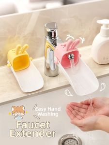 GUOQI | Rabbit-shaped Childrens Silica Gel Faucet Extender Splash Proof Extension