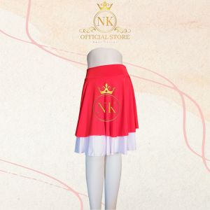 Rok Merah Putih 2 Layer Panjang - Jersey Premium - Gerak Jalan Line Belly Dance Senam Zumba Sepeda Olahraga Indoor Renang Outdoor