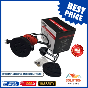 TERBARU!!! MESIN AMPLAS ORBITAL SANDER BULAT 5 INCH MERK BONCHI 8125 - MESIN AMPLAS KAYU BULAT DIAMETER 125 MM