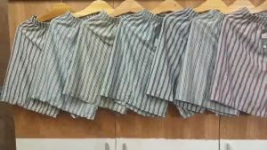 Quần đùi kẻ sọc phối sọc caro vải đẹp mặc mát