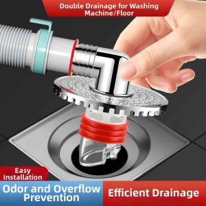 TEKANAI | Drain Outlet Adapter Connector for Washing Machine Anti-odor