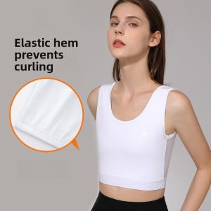 JANEST | Ultra-Thin Breathable Sports Bra Womens Chest Binding Underwear Flat Chest Vest Summer Large Size Shaping Bra Tank Top