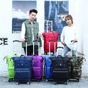 Ultra-Light Dual-Shoulder Travel Backpack with Pull Rod 20/22 Inch Airplane Wheel Detachable Boarding Box for Women Fashion Trend