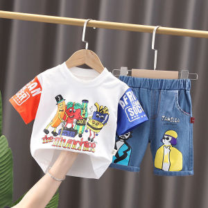0-4 Cartoon Boys clothes suits Top+shorts sets Child clothes suits Casual childrens clothing