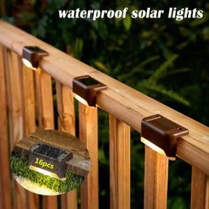 4 PCS Lampu LED Tenaga Surya Luar Ruangan for Pagar Deck Home Door Side Stairs Balcony Floor