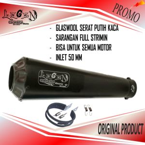silincer knalpot racing Original Legend Generation type Lg Long 01 Black Doff inlet 50mm - 51 mm suara gahar