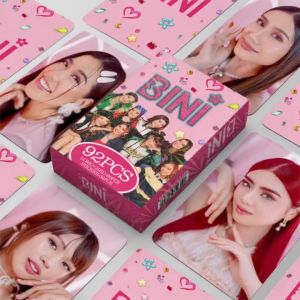 92Pcs/Box BINI Photocard BINI LOMO Card Stickers Aiah Colet Maloi Mikha Gwen Stacey Jhoanna Sheena