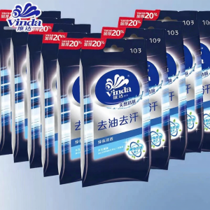 Vinda | Oil and Sweat Removal Wet Wipes 100 Pieces