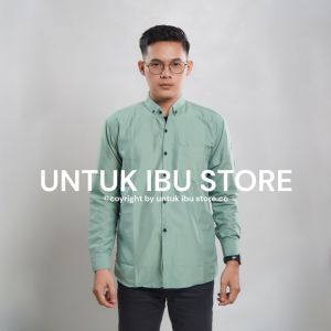 Baju Kemeja polos pria warna tosca sage green lengan panjang jumbo bigsize M-3XL formal nonformal casual kasual kemeja sage green 2023 kemeja cowok sage green terbaru murah COD bayar di tempat kemeja laki laki sage green dewasa baju kemeja