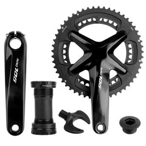 RIRO 706/R8/R9 Road Bike Intergrated Crankset   Bicycle parts 170mm 110BCD 53-39T/50-34T Double   Chainrings Sprockets Hollow Folding Bicycle   Chainwheel