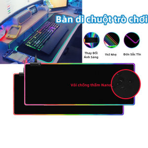 Miếng Lót Chuột Chơi Game Cỡ Lớn LED Bàn Di Chuột Led Bàn Phím Phát Sáng Tấm Lót Chuột Cỡ Lớn RGB Phát Sáng Nhiều Màu