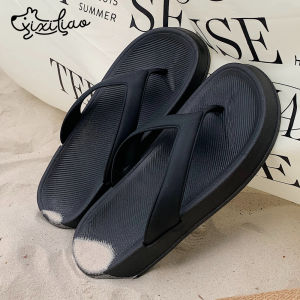 Thin Strip Womens Sandals Soft Sole Anti-Slip Beach Shoes Pure Color Versatile Slip-On Flats for Youth