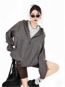 Áo Chống Nắng Ngoài Trời Phong Cách Mỹ Cho Nữ Mùa Hè 2024 Áo Khoác Chống Tia UV Siêu Nhẹ Thoáng Khí Rộng Rãi Cho Cặp Đôi