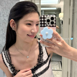 Korean Style Floral Magnetic Absorption Phone Case by Li Park for Apple 15 17 pro Max Full Protection Silicone Cover