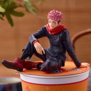 X11 TOYS X FURYU Itadori Yuji Ainime Jujutsu Kaisen Action Figure Model Cup Noodles Sitting PVC Figure Static Doll 15CM Anime Figure
