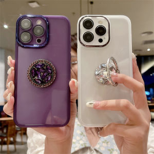 For Samsung Galaxy A06 Casing Transparent Soft Phone Case Camera Protection Clear Ultra Thin Back Cover With Ring Stand Holder For SamsungA06 Samsung A 06